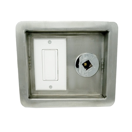 The Outdoor Plus Light Switch With Key Valve - Recessed Panel OPT-RC110VKVRP